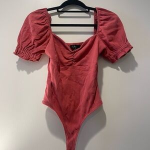 Lulu's Ribbed Coral Top